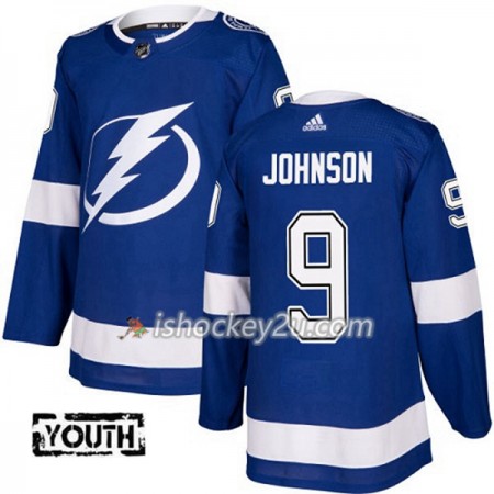 Børn NHL Tampa Bay Lightning Trøje Tyler Johnson 9 Adidas 2017-2018 Blå Authentic